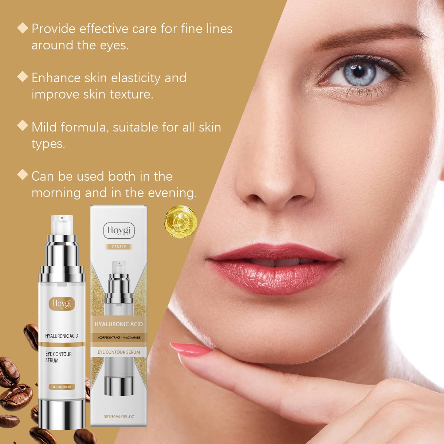 Eye Contour Serum con Ácido Hialurónico y Niacinamida – Xyrose