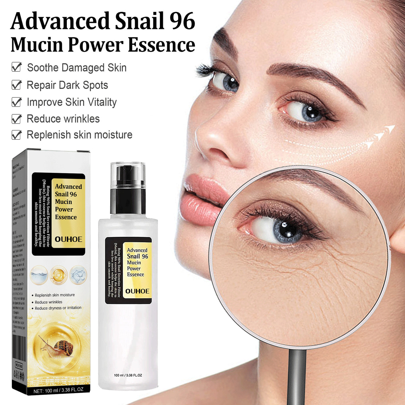 Snail Serum Collagen Facial Serum Original — Reparación profunda y luminosidad avanzada