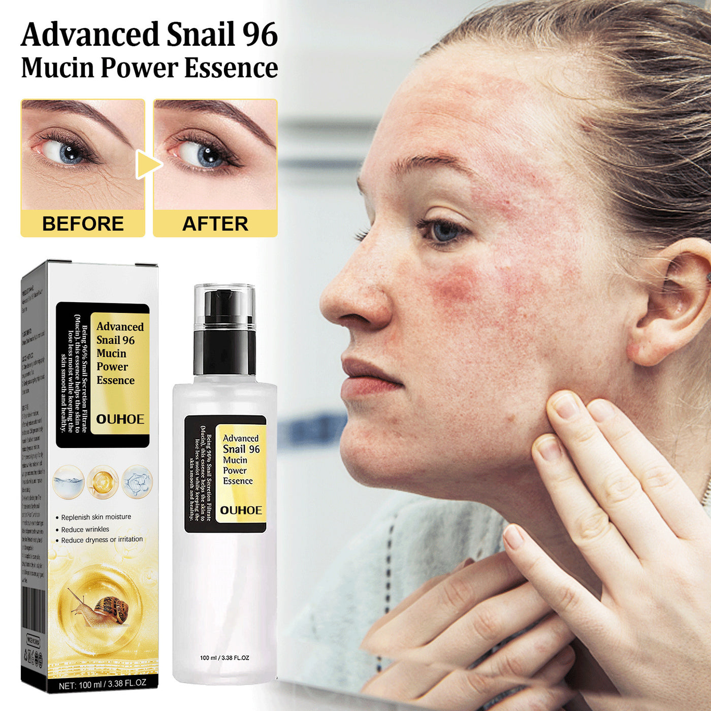 Snail Serum Collagen Facial Serum Original — Reparación profunda y luminosidad avanzada