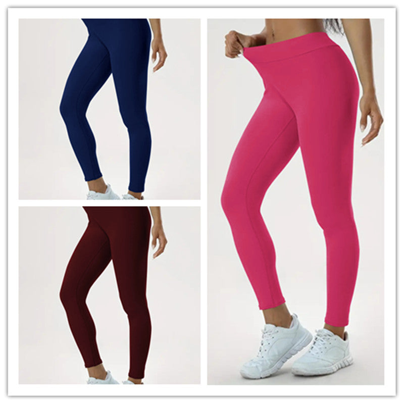 Pantalones de Yoga para Mujer – Cintura Alta, Elásticos y Ajustados para Fitness.