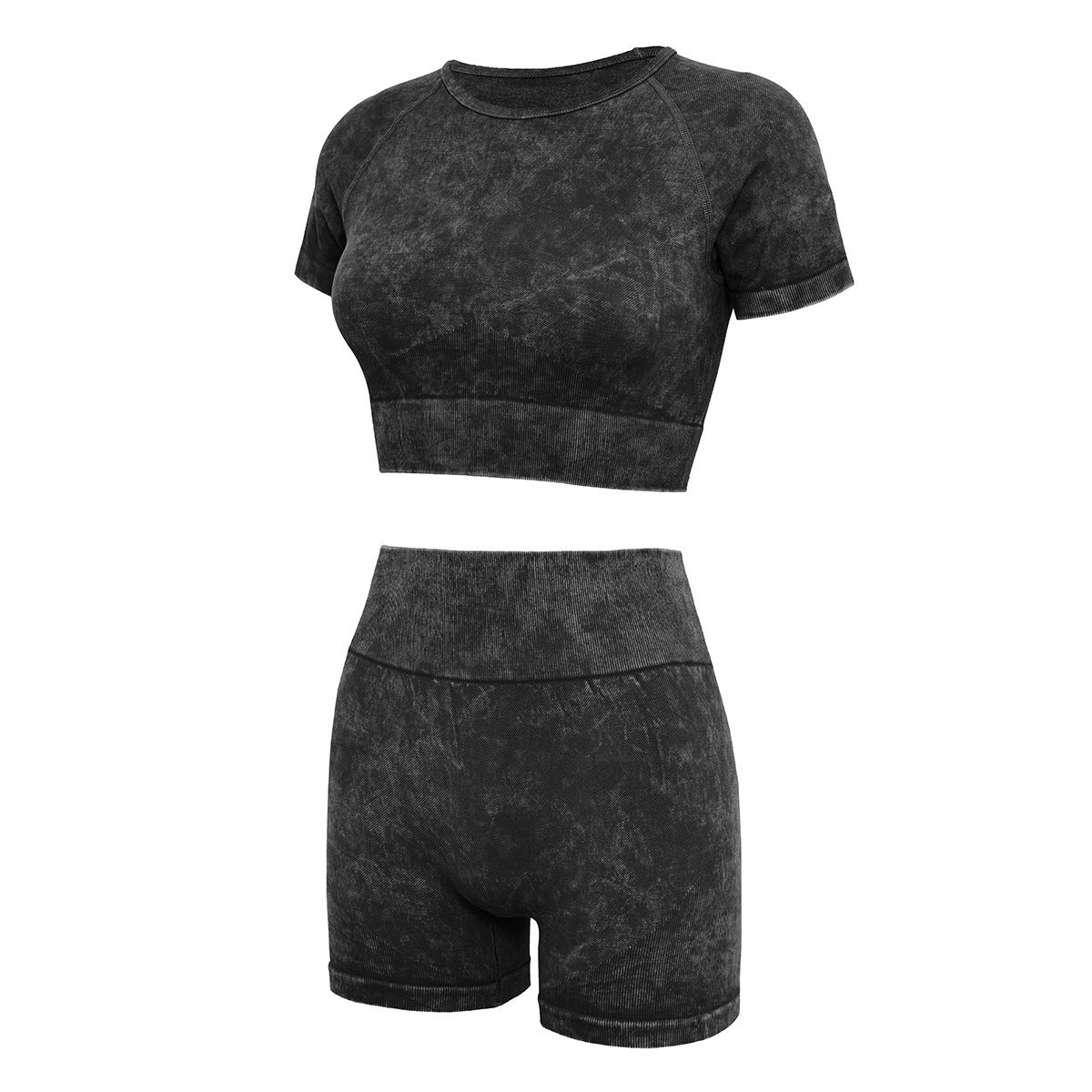 Fashion Simple Women's Yoga Shorts Short Sleeve Suit