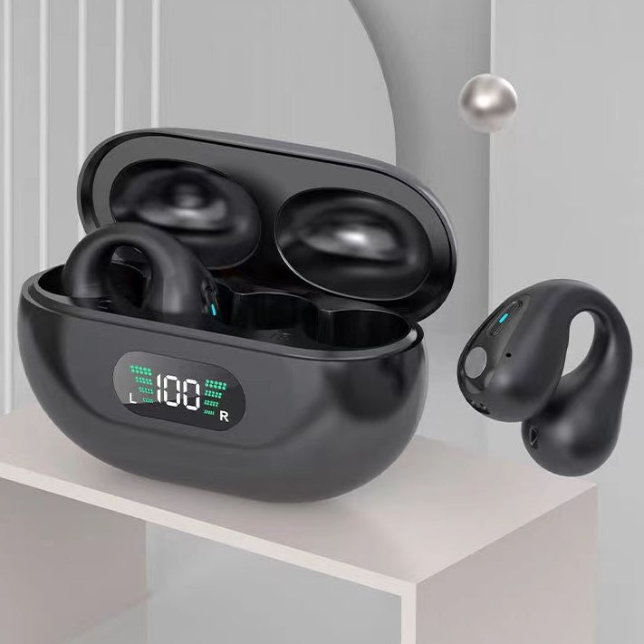 Auriculares Deportivos Inalámbricos TWS de Conducción Ósea – Bluetooth 5.3, Bajos HIFI, Diseño con Clip para la Oreja y Control Táctil